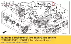 Ici, vous pouvez commander le sous harnais, fr. Cl finale auprès de Honda , avec le numéro de pièce 32101HN8000: