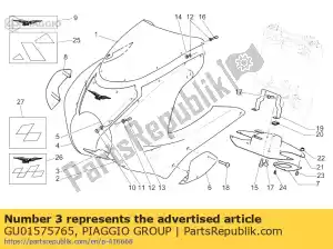 Piaggio Group GU01575765 carenado central inferior negro - Lado inferior