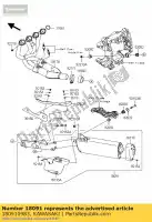 180910983, Kawasaki, body-comp-muffler zg1400cef kawasaki tr 1400 2010 2011, New