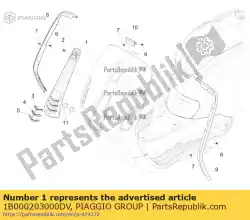 Qui puoi ordinare steuerrohrabdeckung da Piaggio Group , con numero parte 1B000203000DV: