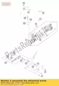 ktm 69013062100 conjunto de varilla de empuje - Lado inferior