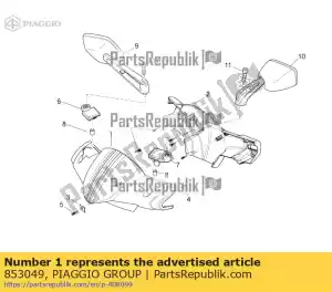 Piaggio Group 853049 przednie za?lepki puste - Dół