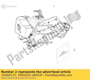 Piaggio Group 1R000125 pier?cienie uszczelniaj?ce zestaw uszczelek - Dół