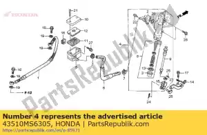 Honda 43510MS6305 subassy. do cilindro, rr. m - Lado inferior