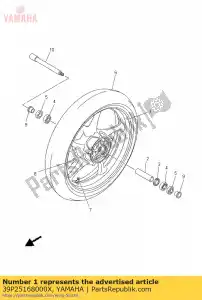 yamaha 39P25168000X roda fundida, dianteira - Lado inferior