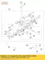 77304070100, KTM, guidacatena posteriore cpl. 07 husqvarna ktm  smr supermoto sx sxs xc 125 144 150 250 300 350 450 505 690 2007 2008 2009 2010 2011 2012 2013 2014 2015 2016 2017 2018 2019 2020 2021 2022, Nuovo