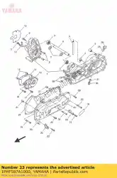 Ici, vous pouvez commander le support de flexible de frein auprès de Yamaha , avec le numéro de pièce 1PHF587A1000: