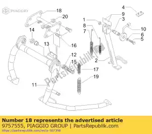 Piaggio Group 9757555 plate - Bottom side