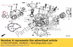 Aquí puede pedir tapa, orificio de ajuste de la empuñadura de Honda , con el número de pieza 12361HP5600: