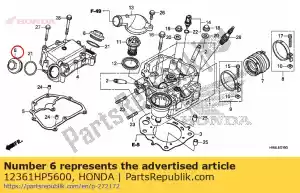 honda 12361HP5600 tapa, orificio de ajuste de la empuñadura - Lado inferior