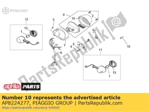 aprilia AP8224277 achterlicht lens - Onderkant