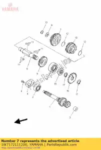 yamaha 1W7172111200 gear, 1st wheel - Bottom side