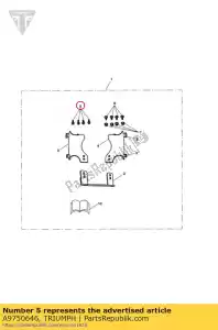 triumph A9750646 tornillo hexagonal flg m8 x 20 ss - Lado inferior