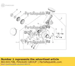 Aqui você pode pedir o virabrequim cpl.. Cat. 2 em Piaggio Group , com o número da peça B0144170B: