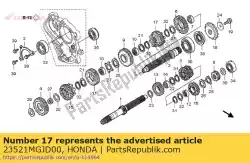 Aqui você pode pedir o engrenagem, c-6 em Honda , com o número da peça 23521MGJD00: