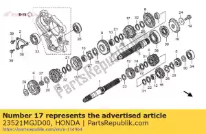 Honda 23521MGJD00 engrenagem, c-6 - Lado inferior