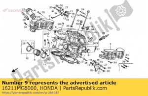 Honda 16211MG8000 aislante, carburador - Lado inferior