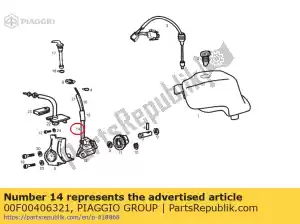 Piaggio Group 00F00406321 rura wylotowa zbiornika oleju - Dół