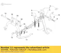 56449R, Piaggio Group, Suporte central aprilia derbi gilera piaggio  gp nexus sr sr max x zapm3560, zd4m3560 zd4m357, zapm357 125 180 200 250 300 2000 2002 2004 2005 2006 2007 2008 2009 2011 2016 2017, Novo