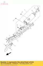 Ici, vous pouvez commander le protecteur, tuyau d'échappement auprès de Yamaha , avec le numéro de pièce 4D3146280000: