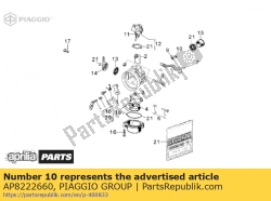 Aprilia AP8222660, Moer van de luchtstang, OEM: Aprilia AP8222660