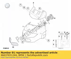 bmw 46637651244 trim upper prime coated - Bottom side