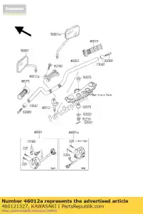 kawasaki 460121327 houder-handvat, upp zr1100-c4 - Onderkant