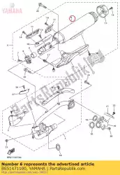 Aquí puede pedir silenciador 1 de Yamaha , con el número de pieza BS51471100: