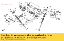 Aqui você pode pedir o colar, roda dentada de came em Honda , com o número da peça 14325MN1670: