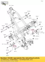 321900310, Kawasaki, wspornik silnika, rr klx125caf kawasaki  d tracker klx 125 140 150 2010 2011 2012 2013 2015 2016 2017 2018 2019 2020 2021, Nowy