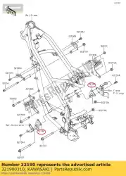 beugel-motor, rr klx125caf van Kawasaki, met onderdeel nummer 321900310, bestel je hier online: