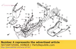 Aquí puede pedir mantenerse comp., l. Pillion st de Honda , con el número de pieza 50716KTZD00: