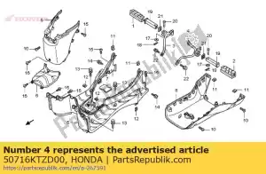 Honda 50716KTZD00 mantenerse comp., l. pillion st - Lado inferior