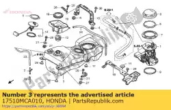 Tutaj możesz zamówić zbiornik komp., paliwo od Honda , z numerem części 17510MCA010: