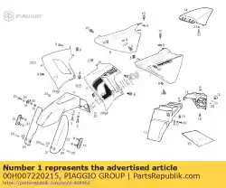 Aquí puede pedir conjunto de guardabarros delantero de Piaggio Group , con el número de pieza 00H007220215: