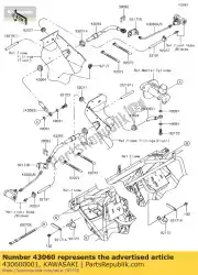 Tutaj możesz zamówić 01 hamulec rurowy, przód, lewy od Kawasaki , z numerem części 430600001: