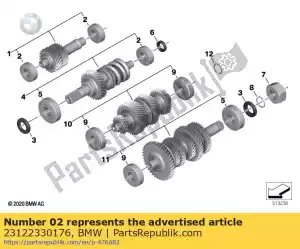 bmw 23122330176 grooved ball bearing - 20x47x14 - Bottom side