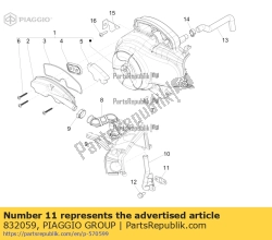 Aprilia 832059, Dichtung, OEM: Aprilia 832059