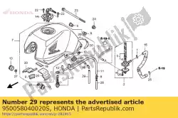 buis, 8x400 van Honda, met onderdeel nummer 950058040020S, bestel je hier online: