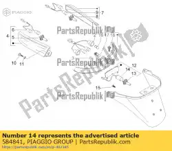 Ici, vous pouvez commander le faisceau de câbles auprès de Piaggio Group , avec le numéro de pièce 584841: