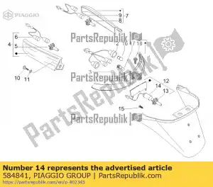 Piaggio Group 584841 faisceau de câbles - La partie au fond