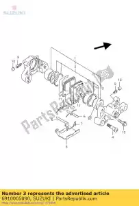 Suzuki 6910005890 komplet klocków hamulcowych - Dół