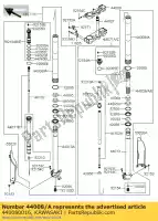 440080016, Kawasaki, tube-fourche extérieur kx250ybf kawasaki kx 250 2011 2012, Nouveau