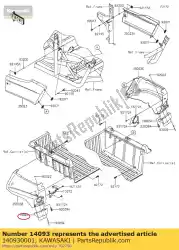 Ici, vous pouvez commander le 01 couverture, garde-boue, gauche auprès de Kawasaki , avec le numéro de pièce 140930001: