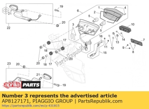 aprilia AP8127171 tappo di ventilazione - Il fondo