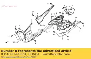 Honda 83610GFM900ZK couvercle, l fl * r264c * - La partie au fond