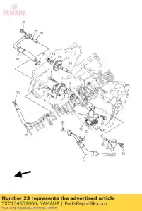 yamaha 5XC134651000 mangueira, óleo 2 - Lado inferior