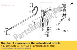 Honda 43310KZ3J11 w??, rr. hamulec - Dół