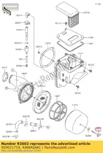 kawasaki 920021719 tornillo kx125-e1 - Lado inferior