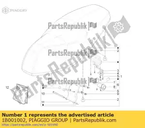 Piaggio Group 1B001002 conjunto de sela - Lado inferior